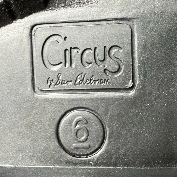 Sam Edelman Circus Black Shiny Rubber Lace Up Combat Boots, Size 6 - Picture 10 of 10